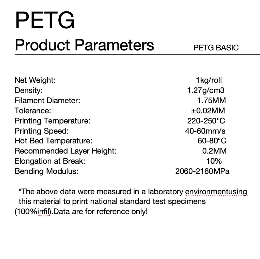 Printing Maker PETG Matte Black Filament 1KG for FDM 3D Printer 1.75±0.02mm