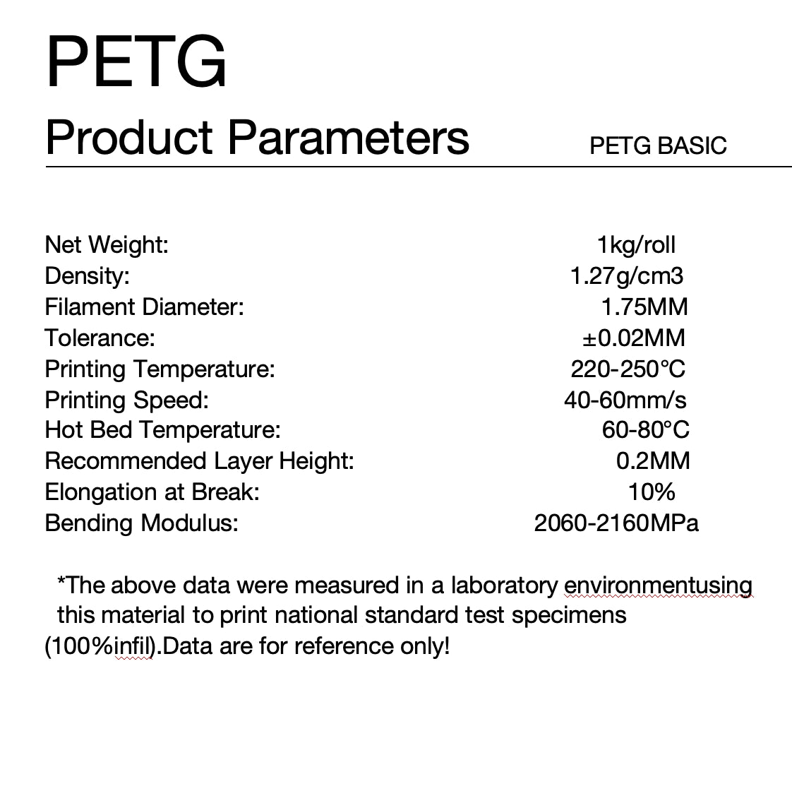 Printing Maker PETG Matte Black Filament 1KG for FDM 3D Printer 1.75±0.02mm