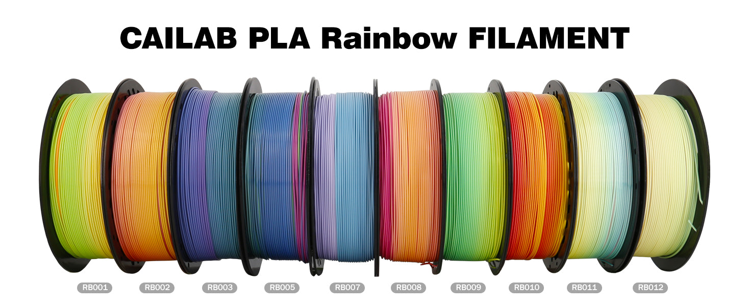 CAILAB 3D Printer Filament PLA Rainbow Gradient - Silk Rainbow #11