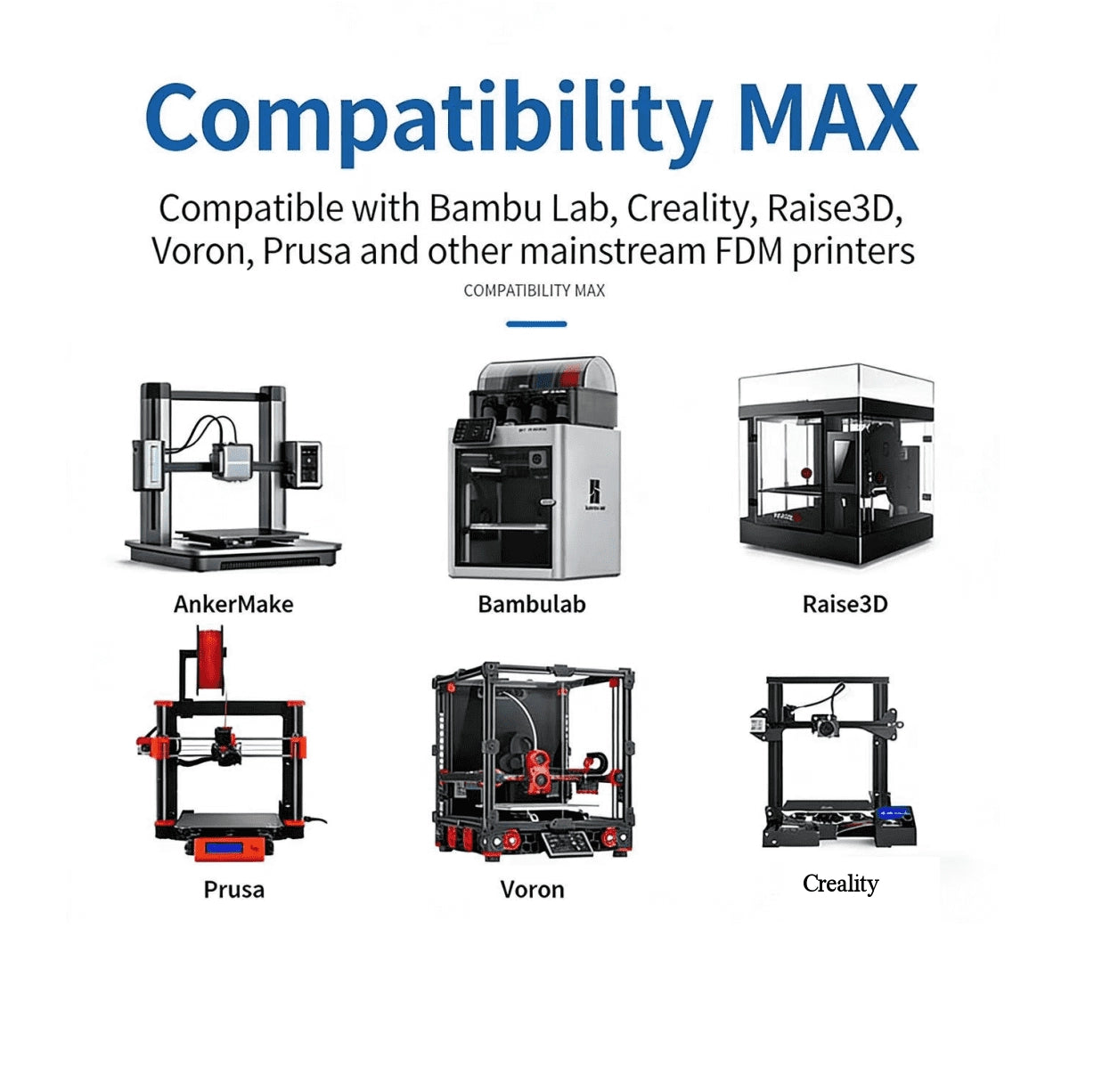 Printing Maker TPU Black Filament 1KG for FDM 3D Printer 1.75±0.02mm