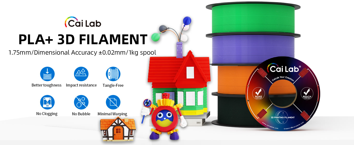 CAILAB 3D Printer Filaments PLA+ Bio - Yellow