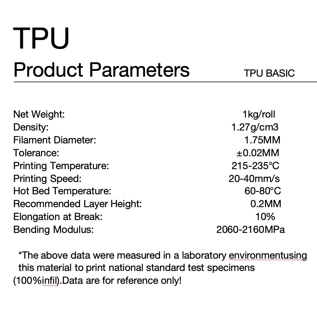 Printing Maker TPU Yellow Filament 1KG for FDM 3D Printer 1.75±0.02mm