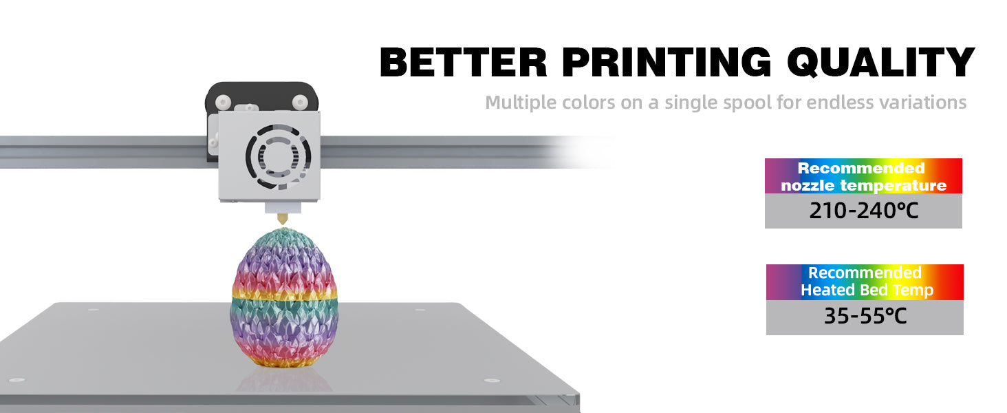 CAILAB 3D Printer Filament PLA Rainbow Gradient - Silk Rainbow #11