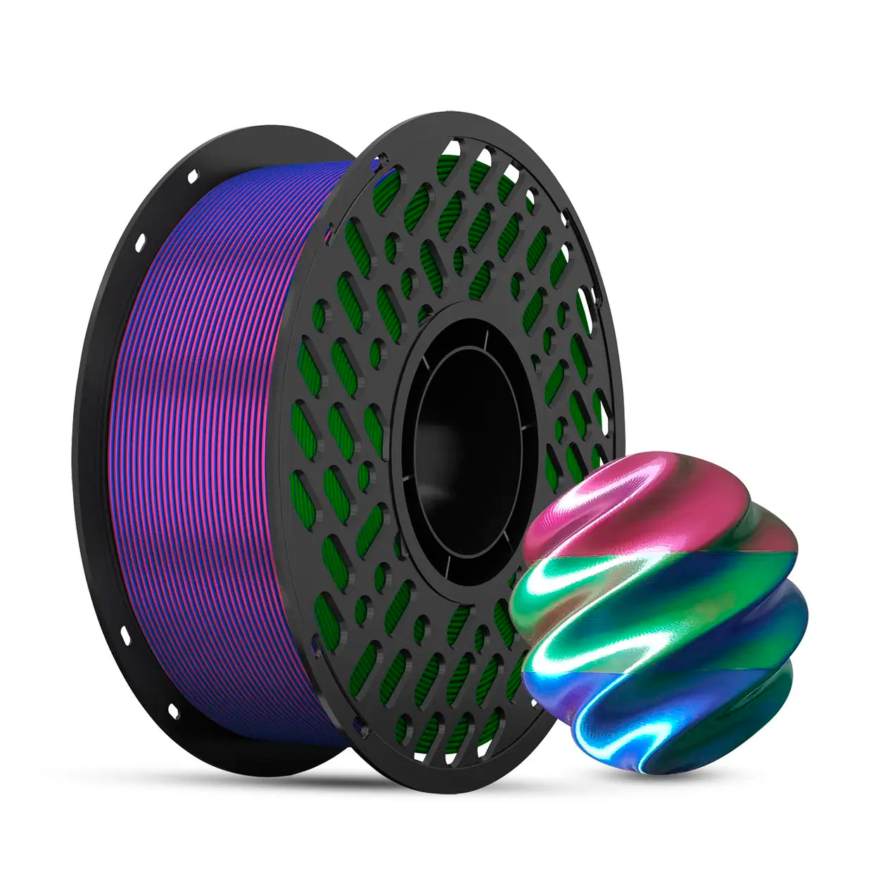 CAILAB 3D Printer Filament PLA Silk Tri-Color - Red&Green&Blue